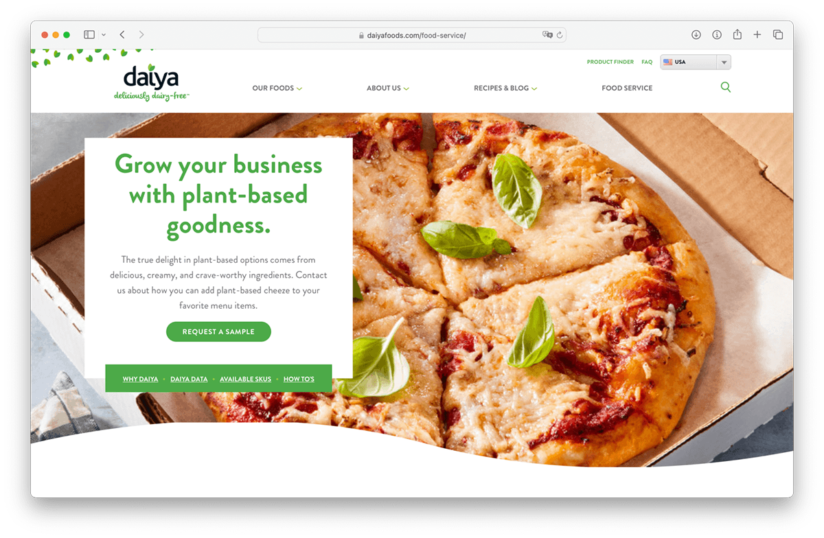 Daiya Foods website