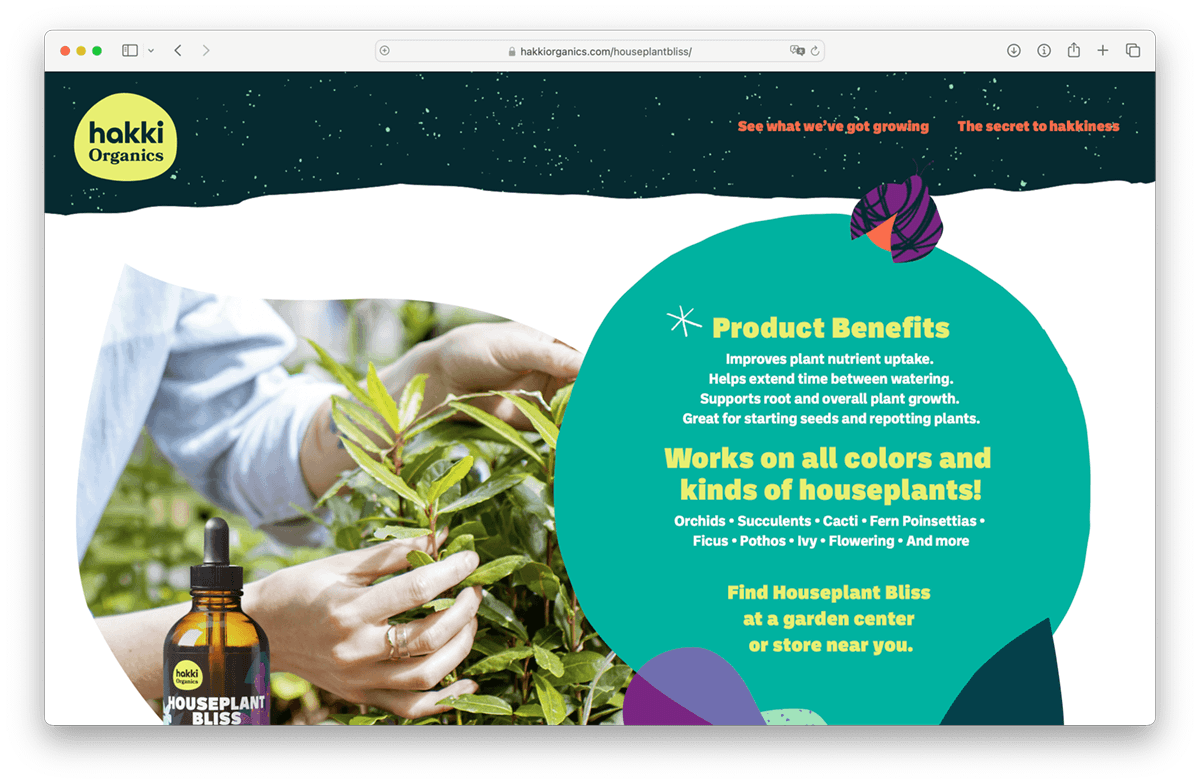 hakki Organics website
