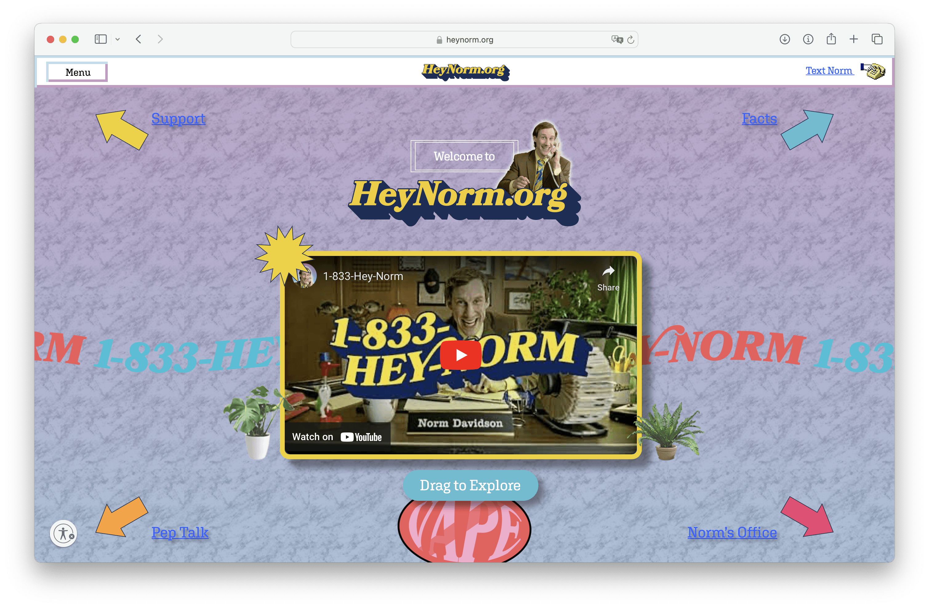 Hey Norm website